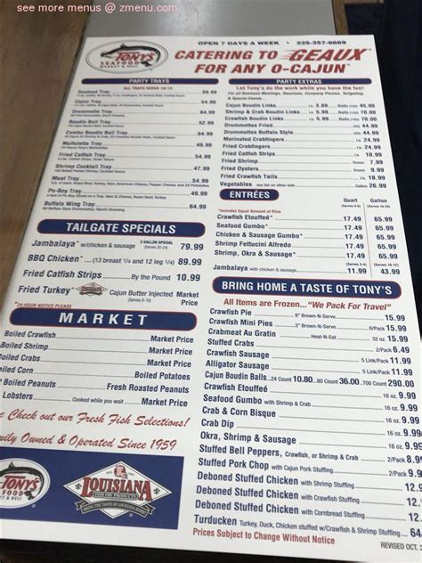 Village grocery deli and seafood baton rouge menu - Delivery & Pickup Options - 300 reviews of Tony's Seafood Market & Deli "Tony's has been a seafood staple here for as long as I can remember. Now that I'm back in town, I remember why. They have a tremendous selection of fresh seafood at good prices. 